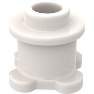 Lego kulatá kostka s květinovým okrajem, bílá (4141530)
